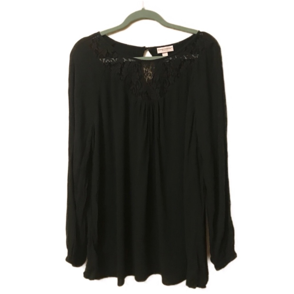 Liz Lang Black Lace Long Sleeve
